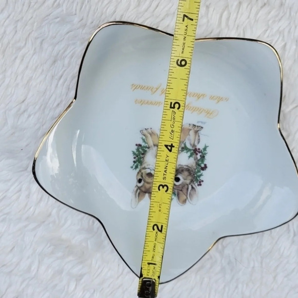 Rabbits Porcelain jewelry or knick knack dish - Picture 3 of 5